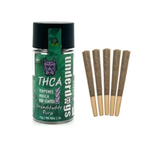 Underdogs 5 in 1 THC-A Kief Coated Pre-rolls 5ct/jar