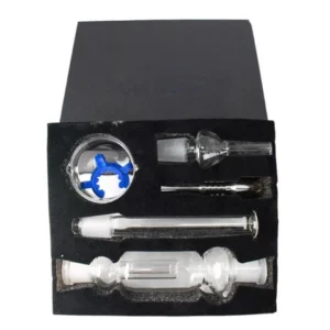 Nectar Collector 18mm Male w/Quartz and Titanium Tip in the Black Box