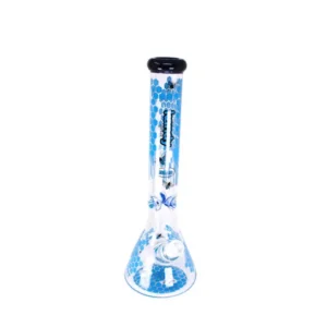 Kandy Glass Beaker Base Water Pipe with Honeycomb Design