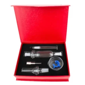 Nectar Collector 14mm Female W/quartz Tip And Titanium Tip In Red Box