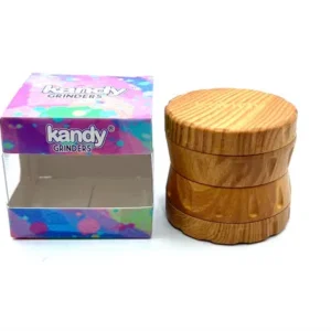 Kandy Wooden Grinder 52mm 4pts Drum Shape