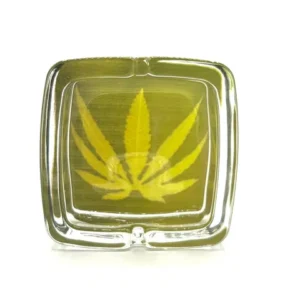 Glass Ashtray Cube Shape Design