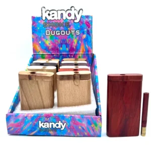Kandy Dugout 4" Plain Wood W/Kandy Engraved