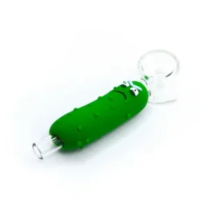 Silicone Hand Pipe - Cucumber Character