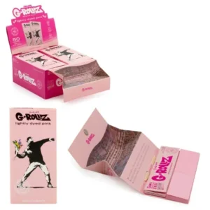 G-ROLLZ | Banksy's Graffiti KS Set 9 - Lightly Dyed Pink - KS Papers + Tips & Tray