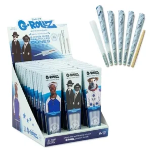 G-ROLLZ | Pets Rock -Lightly Dyed Blue - 6 KS Cones In Each Pack