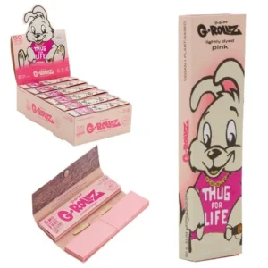 G-ROLLZ | Banksy Graffiti 'Thug For Life' Pink - 50 KS Papers + Tips